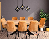 Zostava do obývačky - Stôl so stoličkami, 8xstolička podkrovie_Allegro.