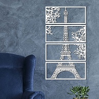 Drevené nálepky na stenu - Eiffelova veža , model BD-NS-43_Dublez.