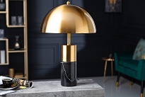 Art-deco moderná stolná lampa Jaspeado v čierno-zlatej farby s tienidlom 35cm, kód E281191_Estila.
