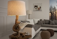 Dizajnová štýlová stolná lampa Marinero 85cm prírodná krémová, kód MLV14028_Estila.