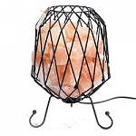 Industriálna lampa s Himalájskou ružovou soľou 3kg_220V 15W_kód 213-7Himalájska soľná lampa, Veľká Guľa, drevený podstavec_220V 15W_kód 3952_Bohostyle.sk.