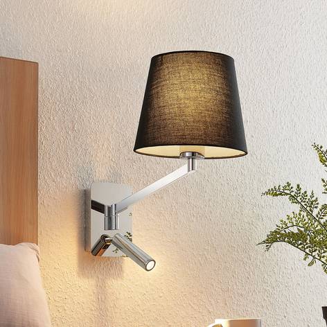 Hotelové osvetlenie - nástenná lampa Lucande Irella, prídavné svetlo na čítanie_Svetlá.sk.