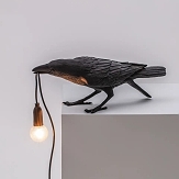 Stolová LED lampa Bird Lamp, hrajúca, čierna, typ 10009796-2.