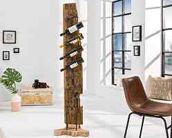 Doplnky bývania_Štýlová vinotéka Barracuda 140cm, teak_Estila_MLV22432_Estila.
