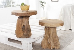 Dizajnový odkladací stolík Root 40cm, prírodné drevo, kód MLV15504.