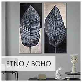 Obrazy, tapety, plagáty, závesné plátna, nálepky, bytové dekorácie a hodiny pre ETNO/ BOHO štýl bývania, hotelov a kancelárii.