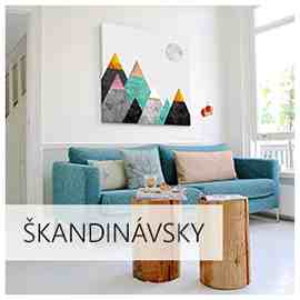 Obrazy, tapety, plagáty, závesné plátna, nálepky, bytové dekorácie a hodiny pre ŠKANDINÁVSKY štýl bývania.