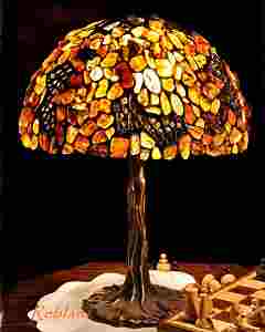 Vitrážna jantárová dekoračná lampa LV100002_Reblan.sk.