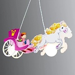 Závesná detská lampa Princezná s koňom a kočom, kód svietidla 3062026_Svetlá.sk.