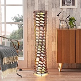 Dekoratívna stojaca lampa Joas do obývačky hnedá, kód 9624090_Svetlá.