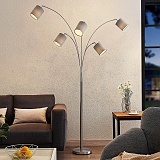 Lindby Abiram stojaca lampa, nikel, kód 9945511_Svetlá.