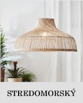 Florentský, stredomorský štýl bývania-závesná lampa Bali s ratanovým tienidlom_Svetlá.sk.