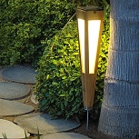 Solárna lampa LED pochodeň Tecka so snímačom, 52cm, teak, kód svietidla 6112047_Svetlá.sk.