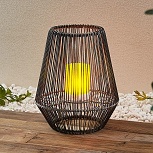 Solárna LED lampa-lucerna Lindby Kaati solárna LED, vzhľad ratan, 26cm, kód svietidla 9945545_Svetlá.sk.