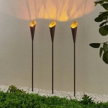 Solárna LED lampa Lindby Jalf, súprava 3 ks, farba hrdze, kód svietidla 9945526_Svetlá.sk.