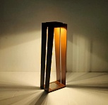 Solárna LED lucerna Skaal so snímačom corten, výška 70 cm, kód svietidla 6112091_Svetlá.sk.