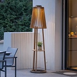 Solárna stojaca lampa Tecka so snímačom, teak, kód svietidla 6112042_Svetlá.sk.