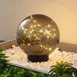 Solárne LED svetlo Lindby Tjelle, priemer 20 cm, kód svietidla 4018294_Svetlá.sk.